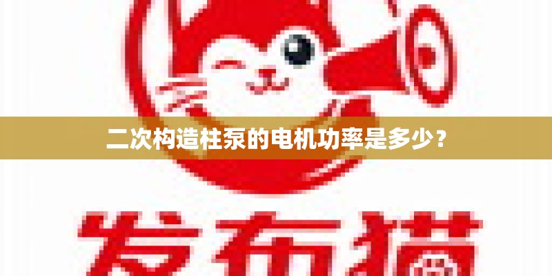 二次构造柱泵的电机功率是多少? 二次构造柱泵的电机功率是多少?