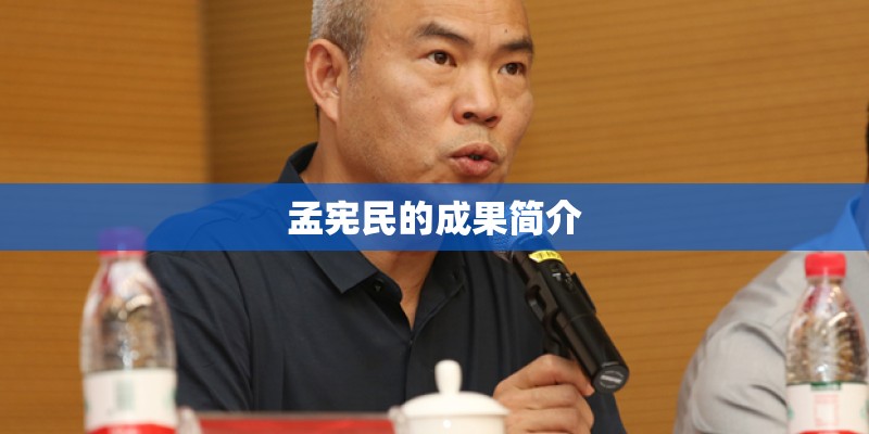 孟宪民的成果简介