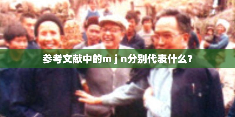 参考文献中的m j n分别代表什么？