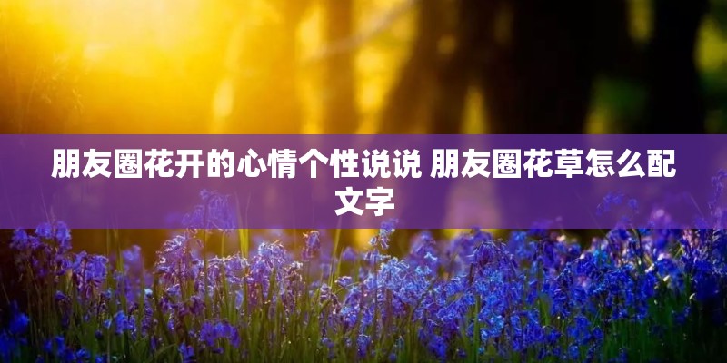 朋友圈花开的心情个性说说 朋友圈花草怎么配文字