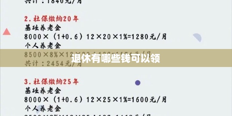 退休有哪些钱可以领