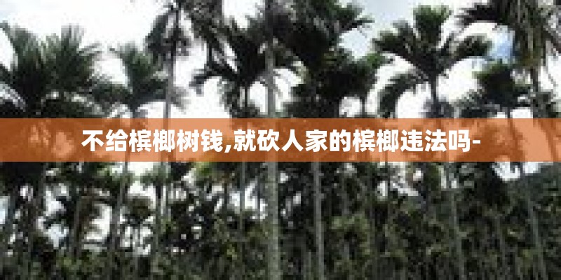 不给槟榔树钱,就砍人家的槟榔违法吗-