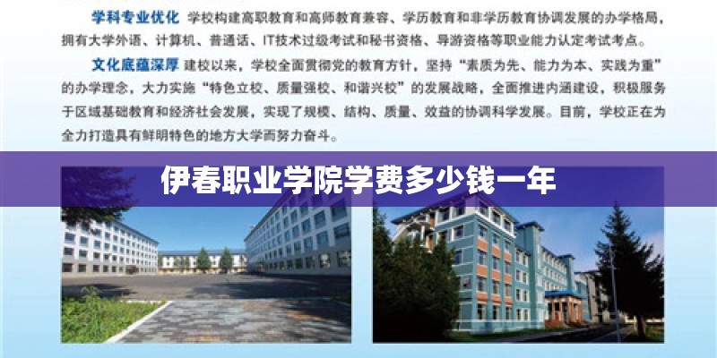 伊春职业学院学费多少钱一年 伊春职业学院学费多少钱一年