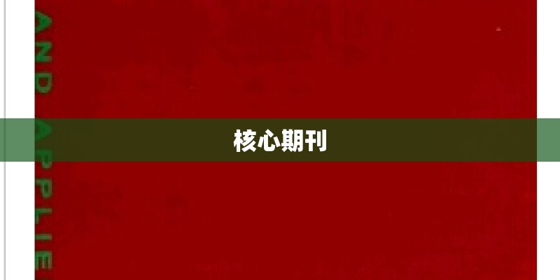核心期刊