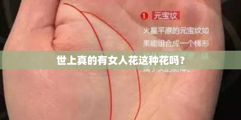 世上真的有女人花这种花吗？