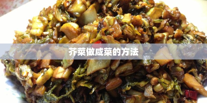 芥菜做咸菜的方法
