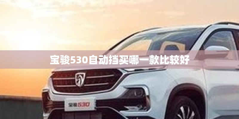 宝骏530自动挡买哪一款比较好