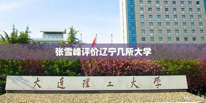 张雪峰评价辽宁几所大学