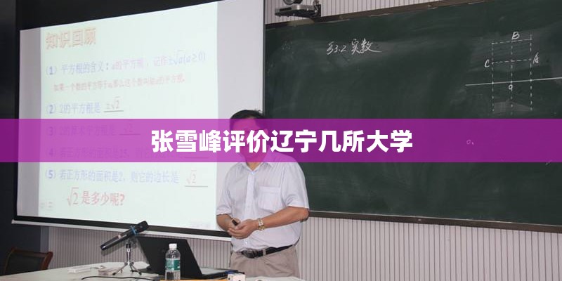 张雪峰评价辽宁几所大学