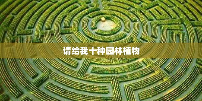 请给我十种园林植物
