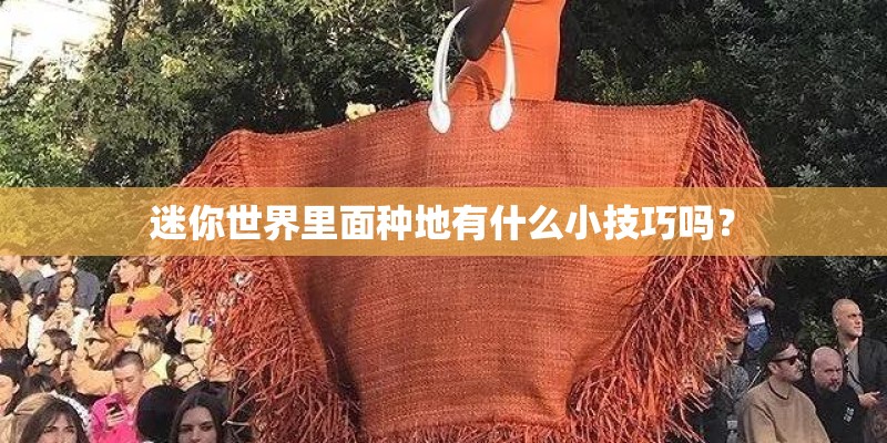 迷你世界里面种地有什么小技巧吗？