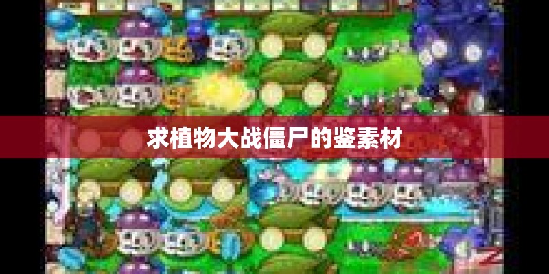 求植物大战僵尸的鉴素材