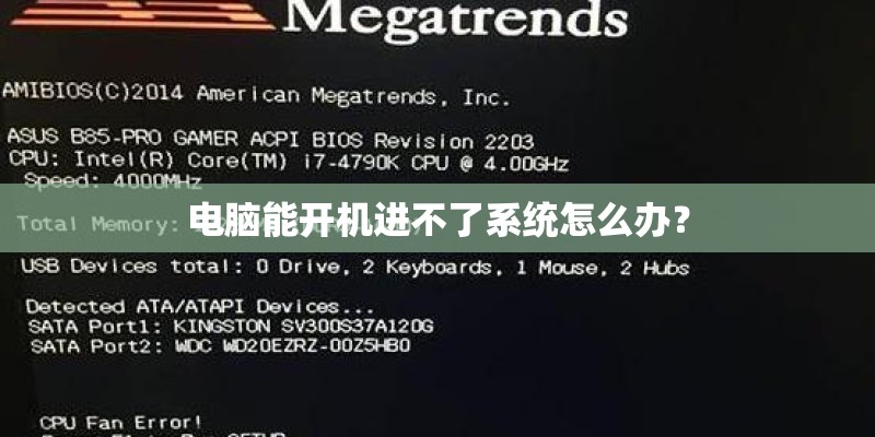 电脑能开机进不了系统怎么办？